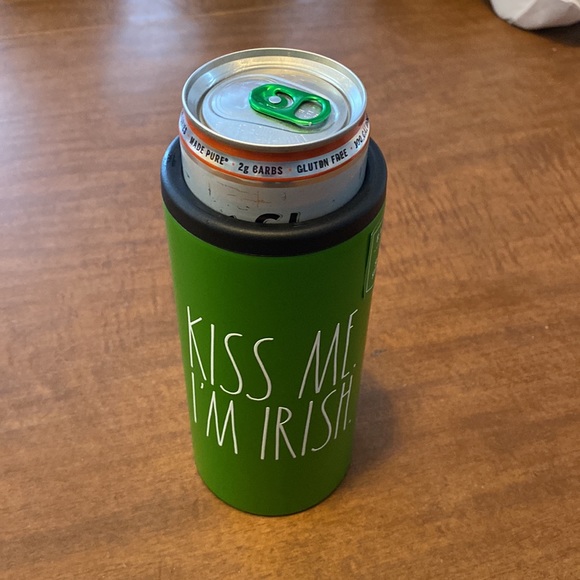 New Rae Dunn Kiss Me I’m Irish stainless steel insulated slim can cooler - Picture 4 of 4